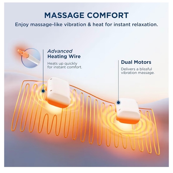 Heating Pad for Neck, Shoulders and Back, Weighted Heated Pad with Vibrations - Picture 2 of 7